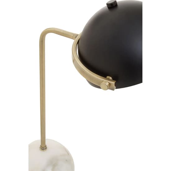 Moroni Black Metal Table Lamp With White Marble Base_4