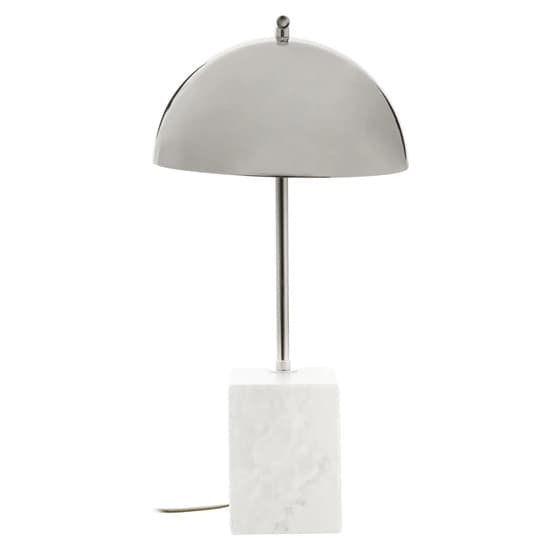 Moroni Chrome Shade Table Lamp With White Marble Base_2