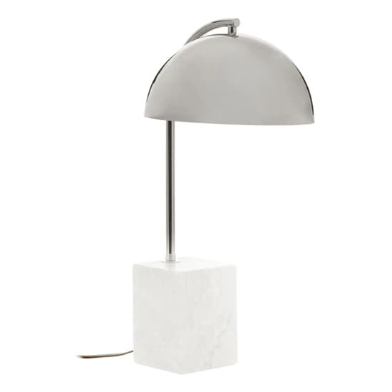 Moroni Chrome Shade Table Lamp With White Marble Base_3