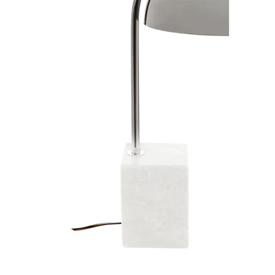 Moroni Chrome Shade Table Lamp With White Marble Base_5