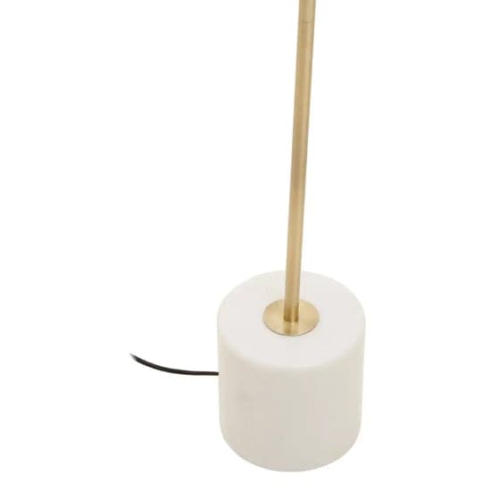 Moroni Gold Metal Shade Floor Lamp With White Marble Base_3