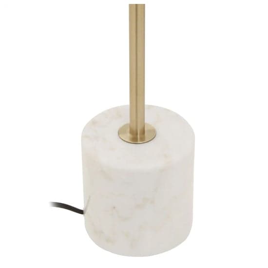 Moroni Gold Metal Shade Table Lamp With White Marble Base_3