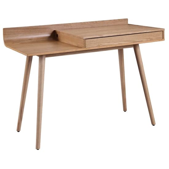 Morvik Wooden Computer Desk In Oak With Lift-Up Lid_2