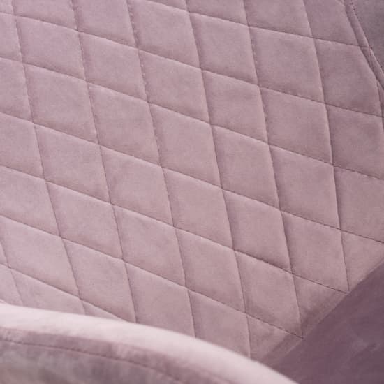 Moua Dusky Pink Brushed Velvet Dining Chairs In Pair Furniture in Fashion