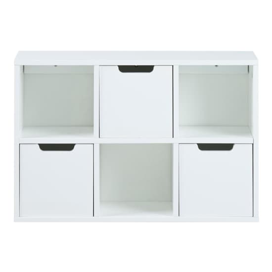 Mulvane Wall Hung Wooden Bookcase In White_2