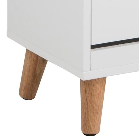 Mulvane Wooden Shoe Storage Cabinet With 3 Flap Doors In White_6