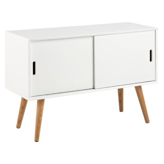 Mulvane Wooden Storage Cabinet With 2 Sliding Doors In White_2