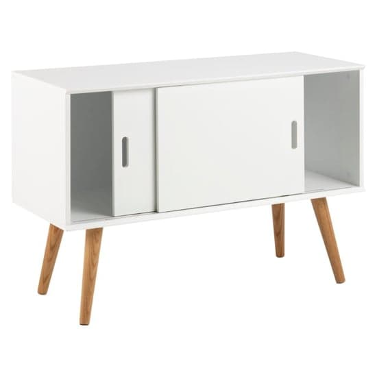 Mulvane Wooden Storage Cabinet With 2 Sliding Doors In White_3