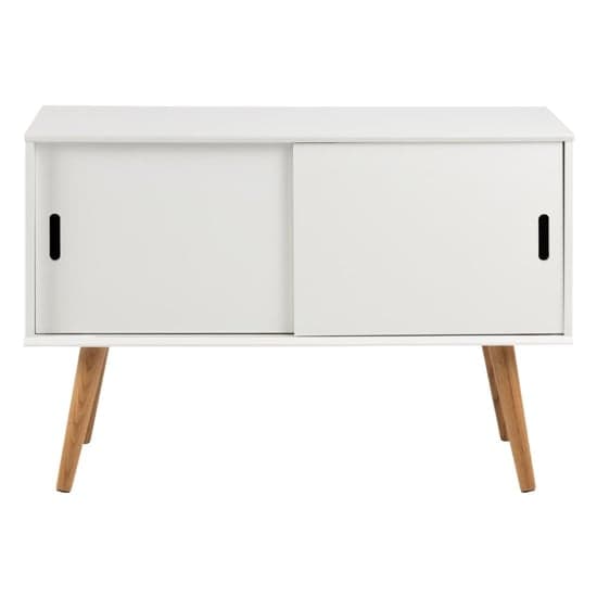 Mulvane Wooden Storage Cabinet With 2 Sliding Doors In White_4