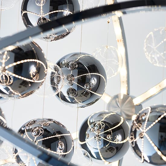 Muni LED 480mm Clear Glass Spheres Pendant Light In Chrome_3