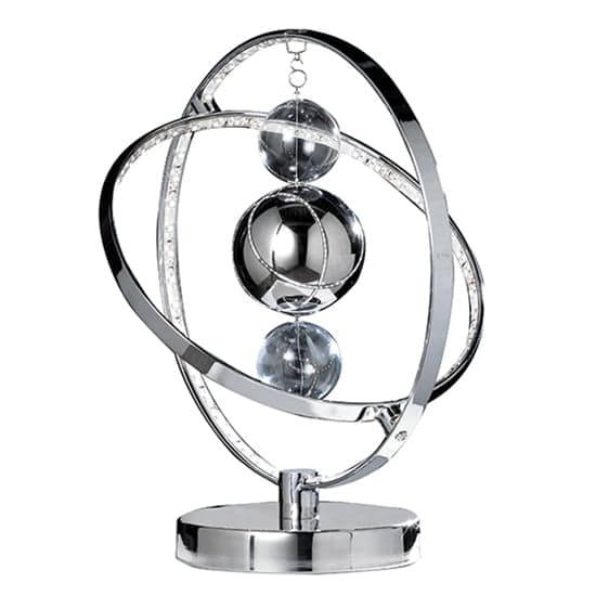 Muni LED Clear Glass Spheres Table Lamp In Polished Chrome_1