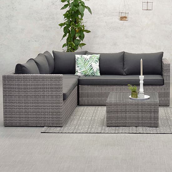 Murkle Fabric Corner Sofa With Coffee Table In Reflex Black_6