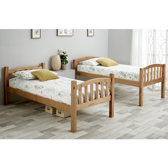 Mya Wooden Single Bunk Bed In Pine Furniture in Fashion