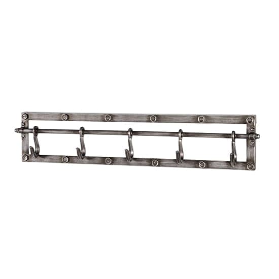 Myers Metal Wall Hung 5 Hooks Coat Rack In Anthracite_1