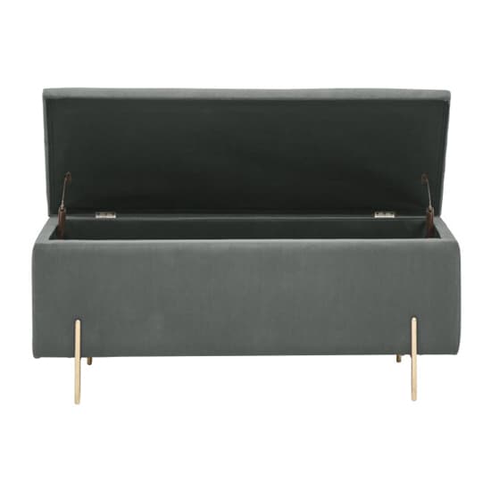 Mullion Fabric Upholstered Ottoman Storage Bench In Grey_4