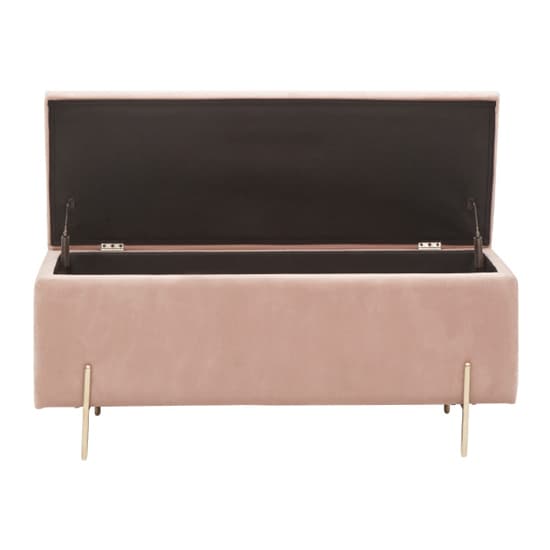 Mullion Fabric Upholstered Ottoman Storage Bench In Pink_4