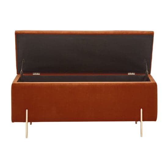 Mullion Fabric Upholstered Ottoman Storage Bench In Russet_4