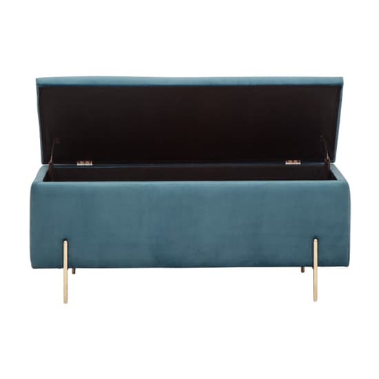 Mullion Fabric Upholstered Ottoman Storage Bench In Teal_4