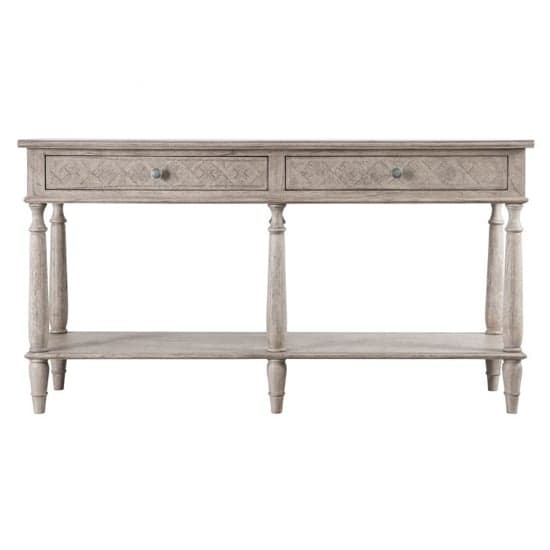 Mestiza Wooden Console Table With 2 Drawers In Natural_2