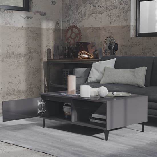 Naava High Gloss Coffee Table With 1 Door In Grey_2