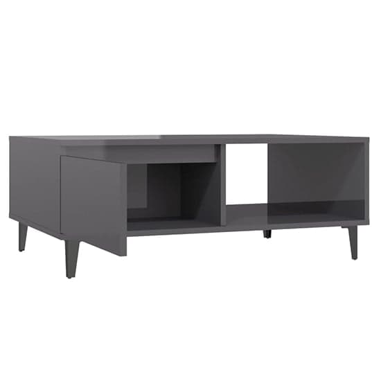 Naava High Gloss Coffee Table With 1 Door In Grey_4
