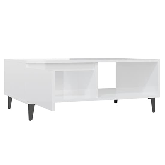 Naava High Gloss Coffee Table With 1 Door In White_4