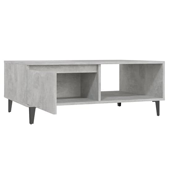 Naava Wooden Coffee Table With 1 Door In Concrete Effect_4