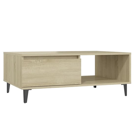 Naava Wooden Coffee Table With 1 Door In Sonoma Oak_3