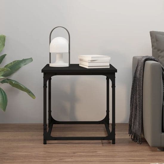 Nadra Wooden Side Table Square In Black_2