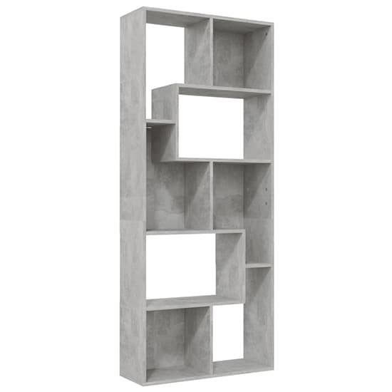 Nael Wooden Bookcase And Shelving Unit In Concrete Effect_3