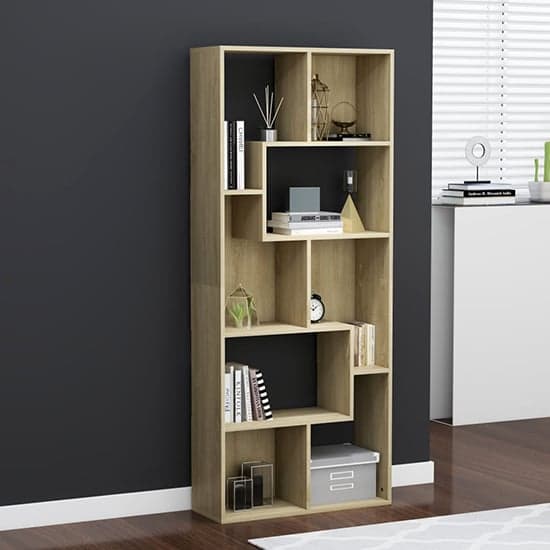 Nael Wooden Bookcase And Shelving Unit In Sonoma Oak_1