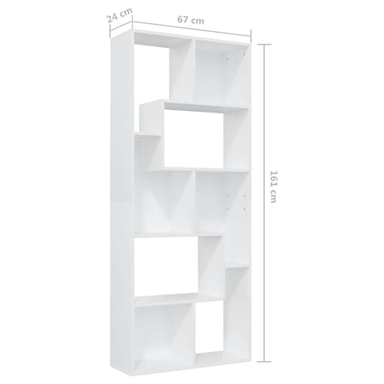 Nael Wooden Bookcase And Shelving Unit In White_6