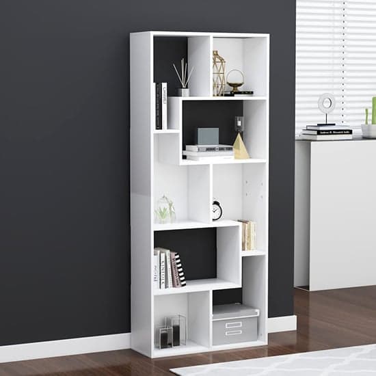 Nael Wooden Bookcase And Shelving Unit In White_1