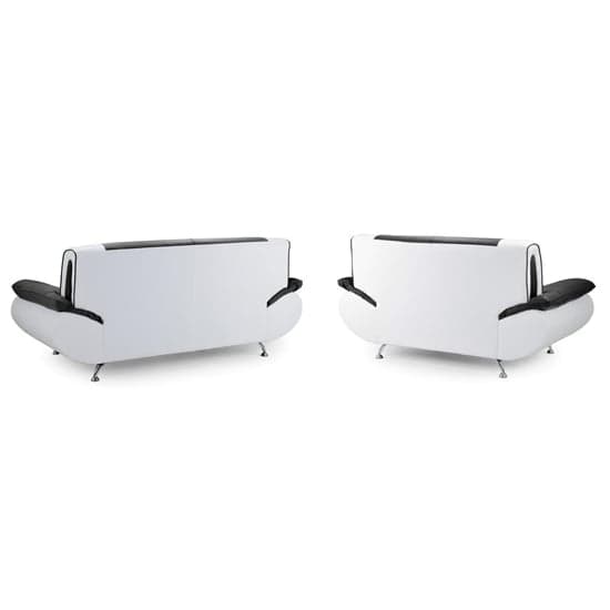 Nonoil Faux Leather 3+2 Seater Sofa Set In Black And White_2