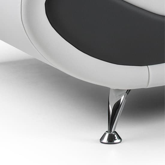 Naila Faux Leather Armchair In Black And White_5