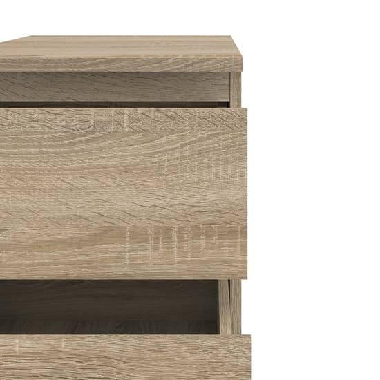 Naira Narrow Wooden Chest Of Drawers In Oak With 5 Drawers_3