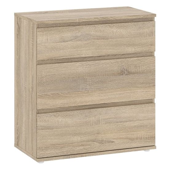 Naira Wooden Chest Of Drawers In Oak With 3 Drawers_2