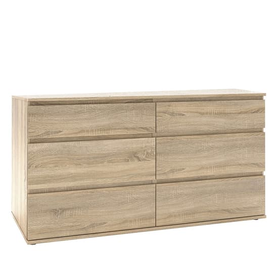 Naira Wooden Chest Of Drawers In Oak With 6 Drawers_3