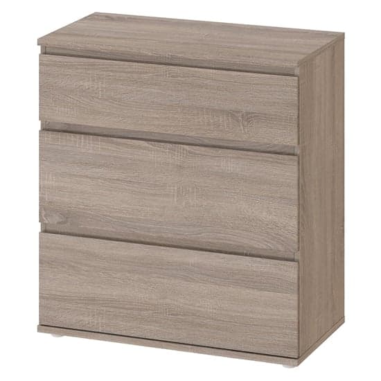 Naira Wooden Chest Of Drawers In Truffle Oak With 3 Drawers_2