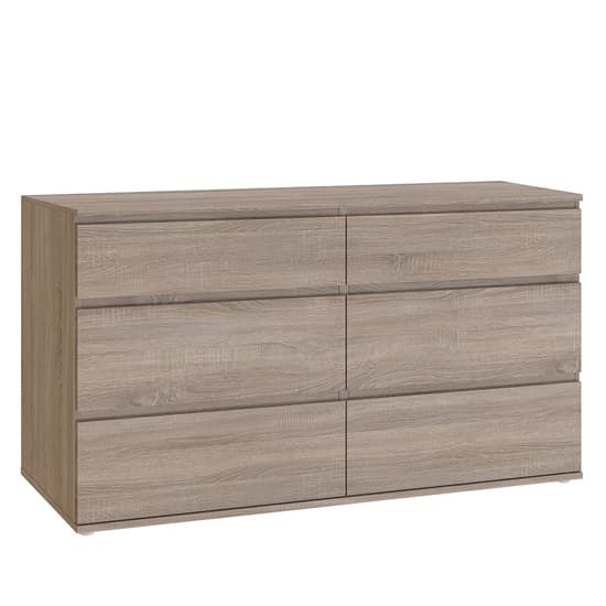 Naira Wooden Chest Of Drawers In Truffle Oak With 6 Drawers_2
