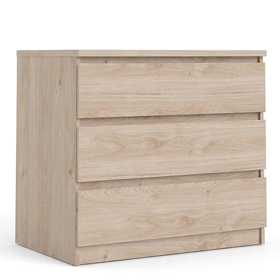 Nakou Wooden Chest Of 3 Drawers In Jackson Hickory Oak_3