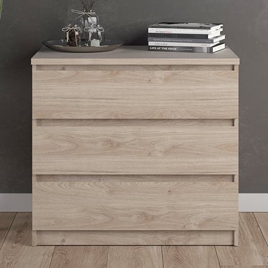 Nakou Wooden Chest Of 3 Drawers In Jackson Hickory Oak_1