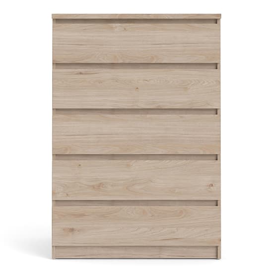 Nakou Wooden Chest Of 5 Drawers In Jackson Hickory Oak_5