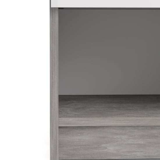 Nakou Gloss 1 Drawer 1 Shelf Bedside Cabinet In Concrete White_6