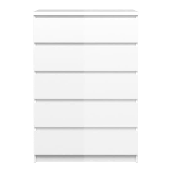 Nakou High Gloss Chest Of 5 Drawers In White_2