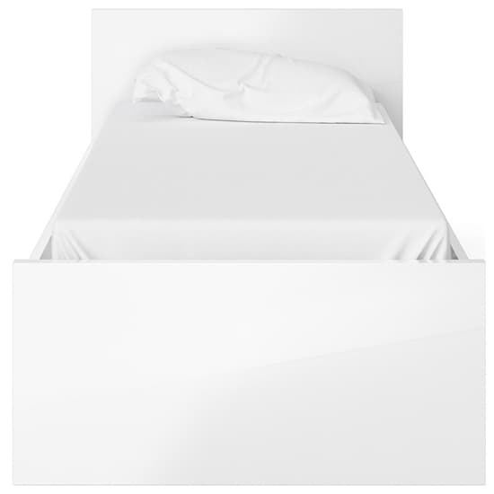Nakou High Gloss Single Bed In White_3