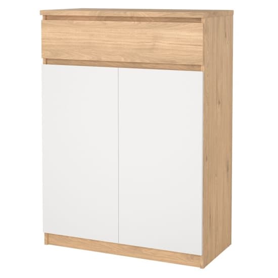 Nakou Shoe Storage Cabinet 2 Doors In Jackson Hickory And White_3