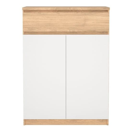 Nakou Shoe Storage Cabinet 2 Doors In Jackson Hickory And White_4