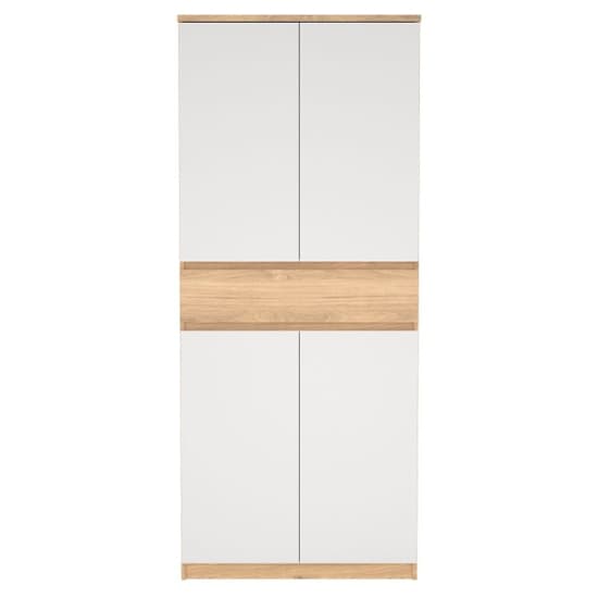 Nakou Shoe Storage Cabinet 4 Doors In Jackson Hickory And White_3