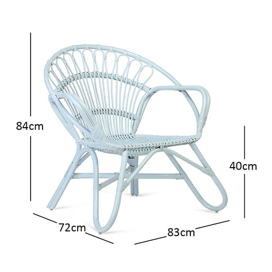 Nanding Rattan Accent Armchair In Blue_3